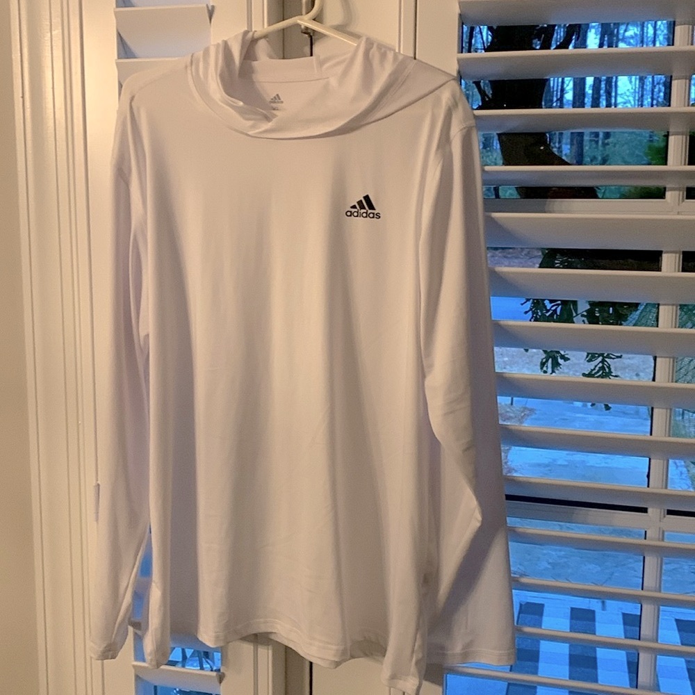 Adidas brand, Men’s X Large, white. Never worn,  without tags